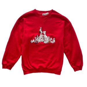 Disney Crewneck Sweater, Red, Size Large